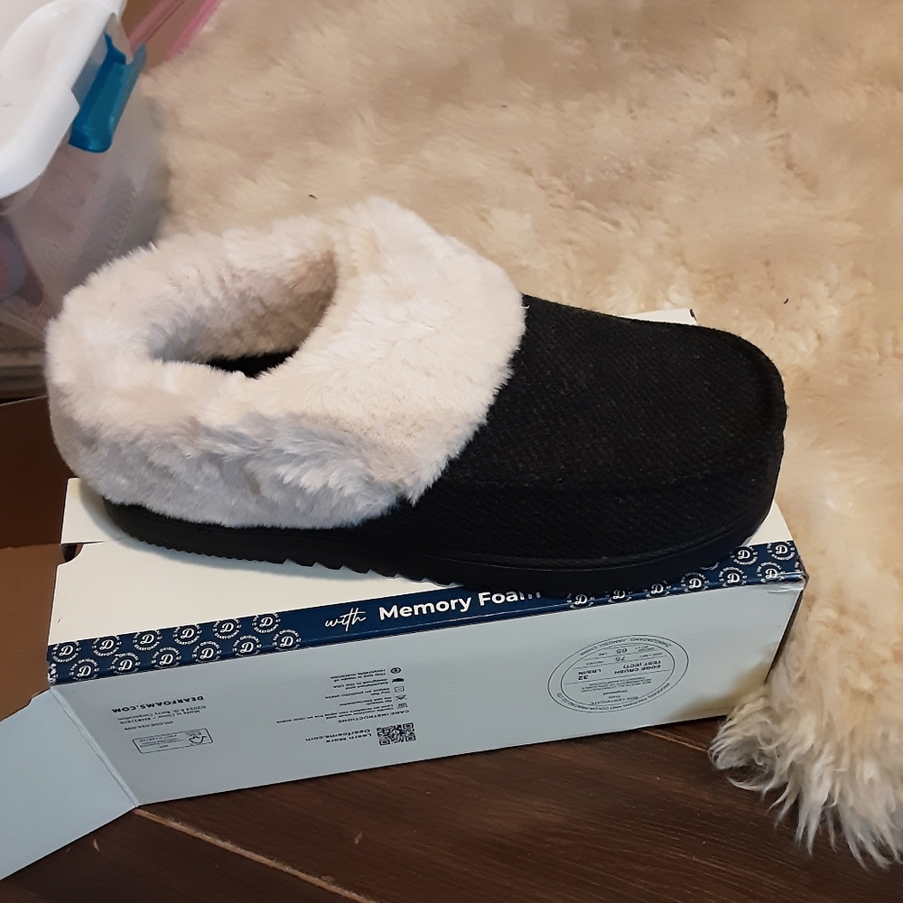 Womens Slipper with Memory Foam Fluffy Soft Warm Slip On House XL